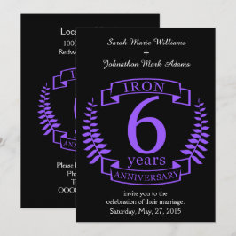 Eiserneheirat 6 Jahre Einladung