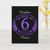 Eiserneheirat 6 Jahre Karte (Gelbe Blume)