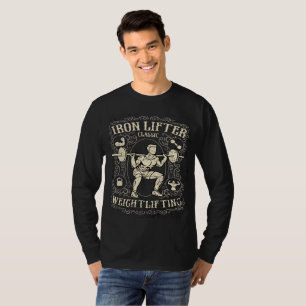 Eiserner Gewichtheber im Vintage-Stil T-Shirt