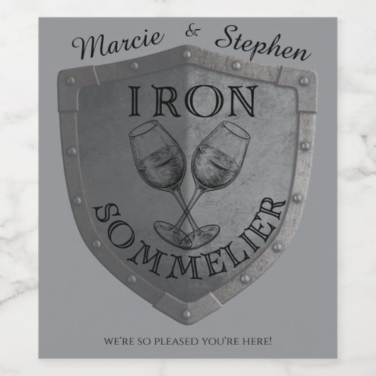 Eiserner Sommelier Weinkenner Weinetikett (Einzelnes Label)