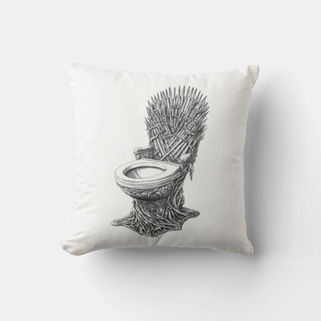 Eiserner Thron Toilette – Lustiges Game of Thrones Kissen (Vorderseite)