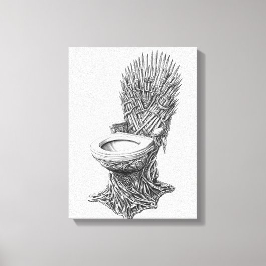 Eiserner Thron Toilette – Lustiges Game of Thrones Leinwanddruck (Vorderseite)
