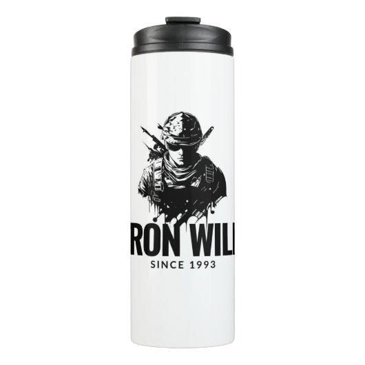 Eiserner Wille Soldat 1993 Emblem Thermosbecher (Vorderseite)