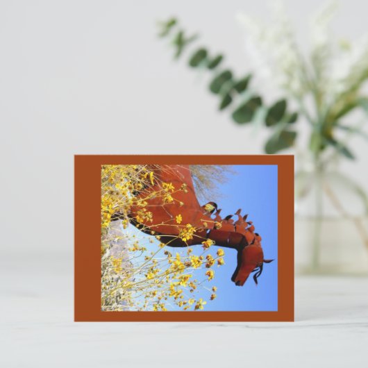 "Eisernes Pferd" Postkarte (Stehend Vorderseite)