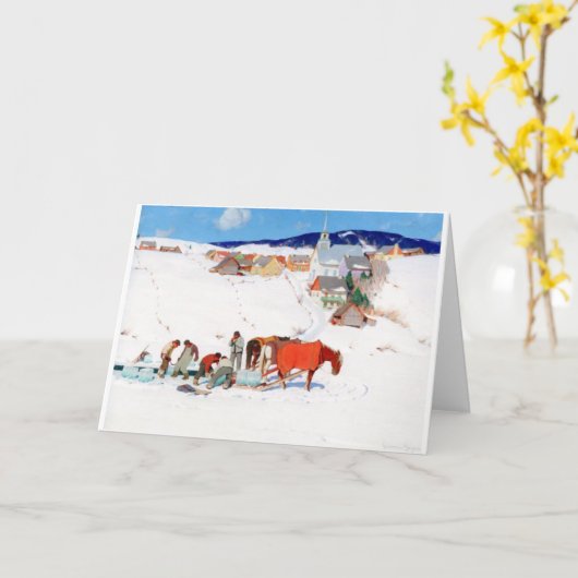 Eisernte 1935 , Clarence Gagnon Karte (Gelbe Blume)