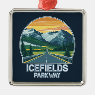 Eisfelder Parkway Alberta Kanada Aussicht Ornament Aus Metall