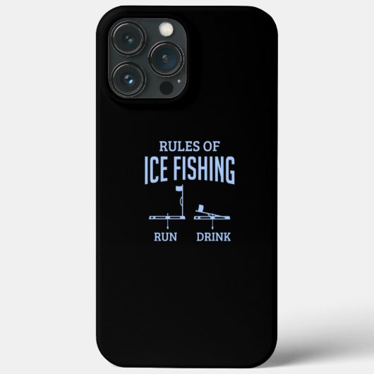 Eisfischarten, Eisfischerei auf Eisanglerflagge Case-Mate iPhone Hülle (Rückseite)