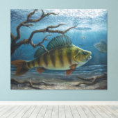 Eisfischen auf Barsche Leinwanddruck (Insitu (Holzboden))