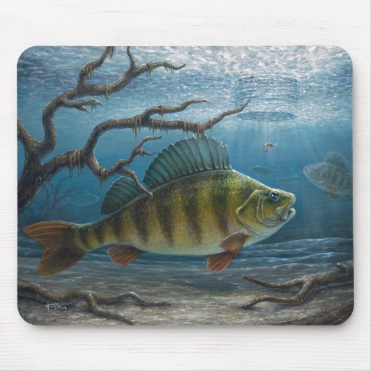Eisfischen auf Barsche Mousepad (Vorne)