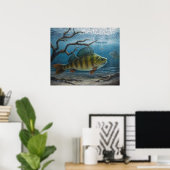Eisfischen auf Barsche Poster (Heimbüro)
