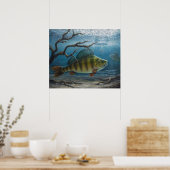 Eisfischen auf Barsche Poster (Küche)