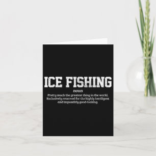 Eisfischen Definition Funny Ice Fisherman Gift Karte
