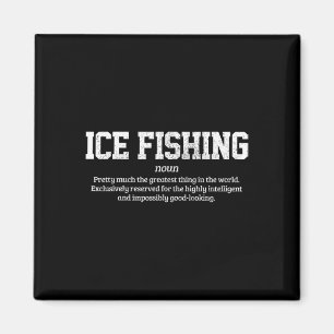 Eisfischen Definition Lustiges Eisfischer-Geschenk Magnet