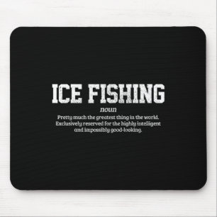 Eisfischen Definition Lustiges Eisfischer-Geschenk Mousepad