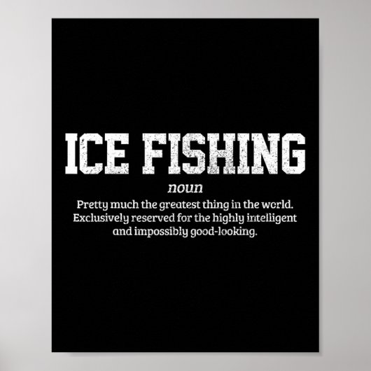 Eisfischen Definition Lustiges Eisfischer-Geschenk Poster (Vorne)