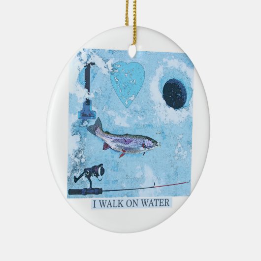 Eisfischen der Liebe I Keramikornament (Rechts)