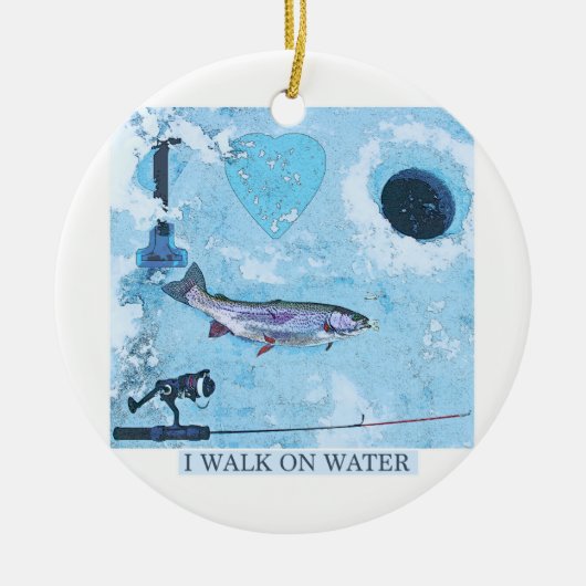 Eisfischen der Liebe I Keramikornament (Vorne)