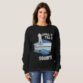 Eisfischen Drill It Eisloch Winter Fischer Katze Sweatshirt (Vorne ganz)