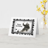 Eisfischen, Geburtstag, Leere Karte (Gelbe Blume)