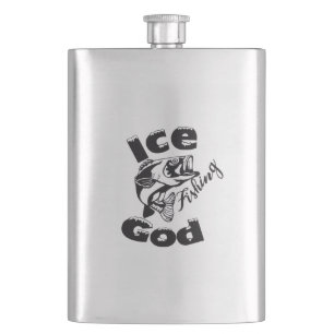 Eisfischen Gott - Klassische Flasche Flachmann
