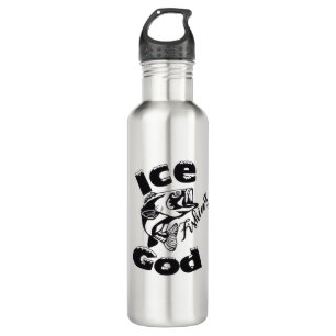 Eisfischen Gott - Wasserflasche Edelstahlflasche