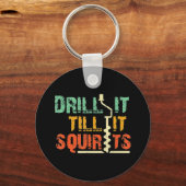 Eisfischen Hand Auger Fisch Schlüsselanhänger (Vorderseite)