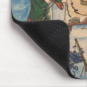 Eisfischen in der Nacht Mousepad (Ecke)