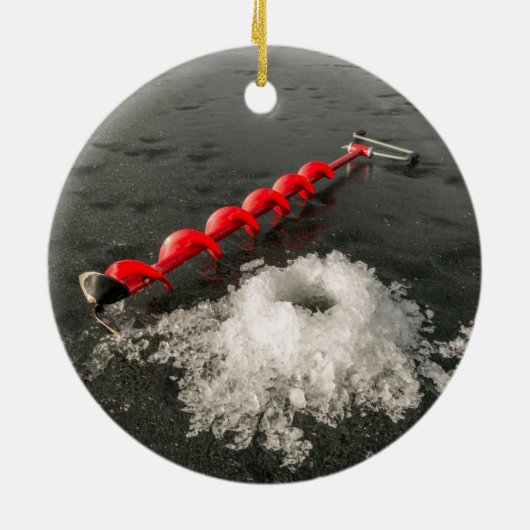 Eisfischen Keramikornament (Hinten)