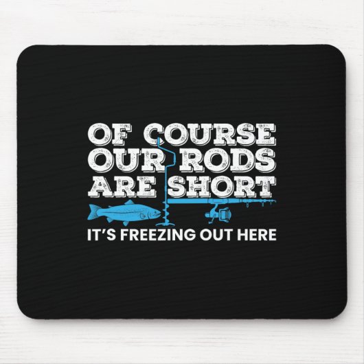 Eisfischen Kurze Ruten Winter Eisfischen Mousepad (Vorne)