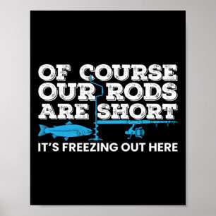 Eisfischen Kurze Ruten Winter Eisfischen Poster