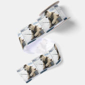Eisfischen mit Eisbär Satinband (Rückseite)