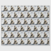 Eisfischen mit Eisbären Geschenkpapier (Flach)