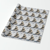 Eisfischen mit Eisbären Geschenkpapier (Ungerollt)