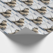 Eisfischen mit Eisbären Geschenkpapier (Ecke)