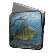 Eisfischen nach Barschen Laptopschutzhülle (Vorderseite Links)