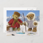 Eisfischen Tintenbären Postkarte (Vorne/Hinten)