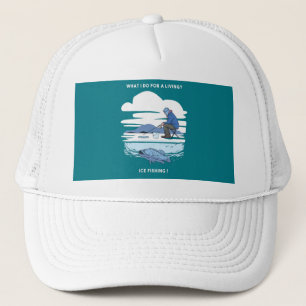 Eisfischen  - Winterangler-Design Truckerkappe