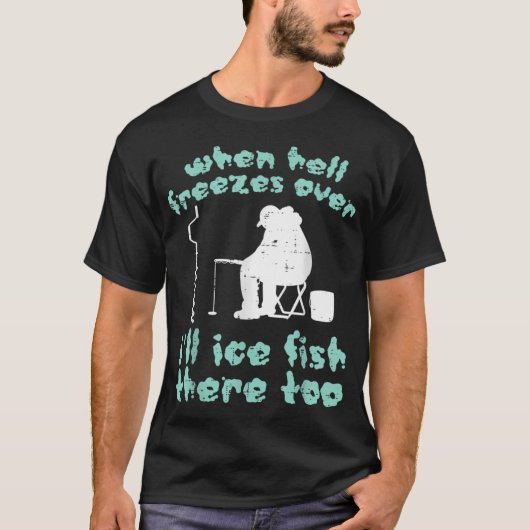 Eisfischende Eisbär-Mutter T-Shirt (Vorderseite)