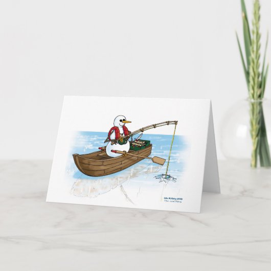 Eisfischerei Dankeskarte (Vorderseite)