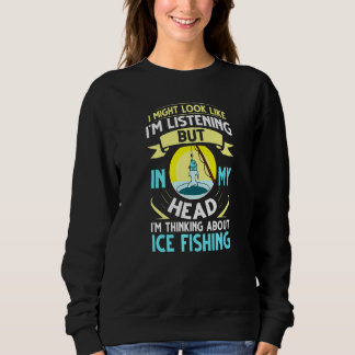 Eisfischerei Fisherman Zent Fisher Rod Fish Finder Sweatshirt