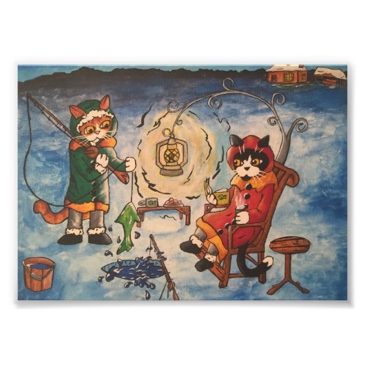 Eisfischerei Fotodruck (Vorne)