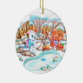 Eisfischerei Keramik Ornament (Rechts)
