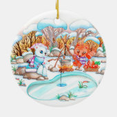 Eisfischerei Keramik Ornament (Hinten)