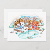 Eisfischerei Postkarte (Vorne/Hinten)