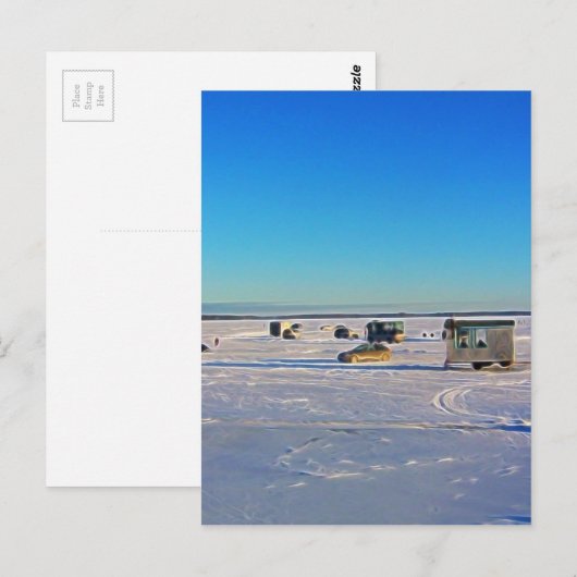 Eisfischerei Postkarte (Vorne/Hinten)