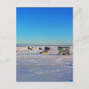 Eisfischerei Postkarte