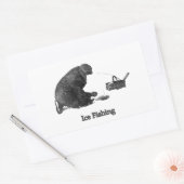 Eisfischerei Rechteckiger Aufkleber (Umschlag)