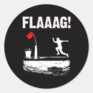 Eisfischerei-Signalflaggen-Lauf für Eisfischerei-F Runder Aufkleber
