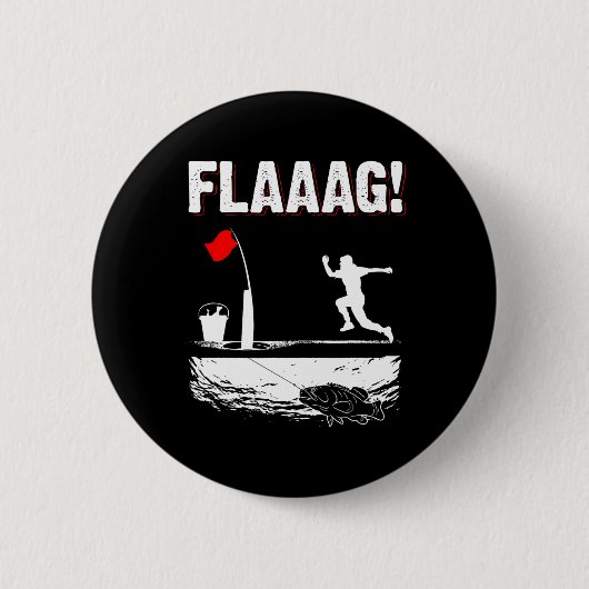 Eisfischerei-Spitzen-Flagge-Lauf für Eisfischerei- Button (Vorderseite)