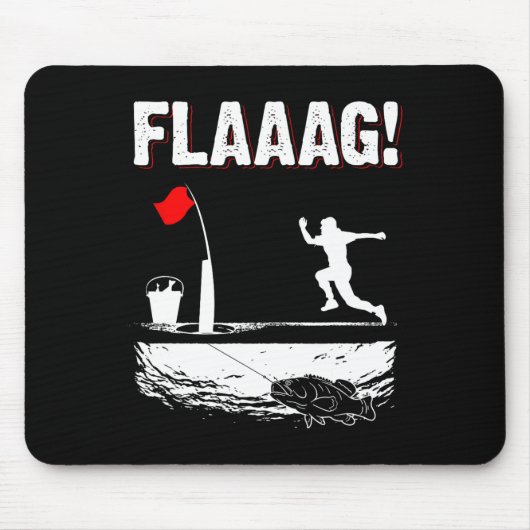 Eisfischerei-Spitzen-Flagge-Lauf für Eisfischerei- Mousepad (Vorne)